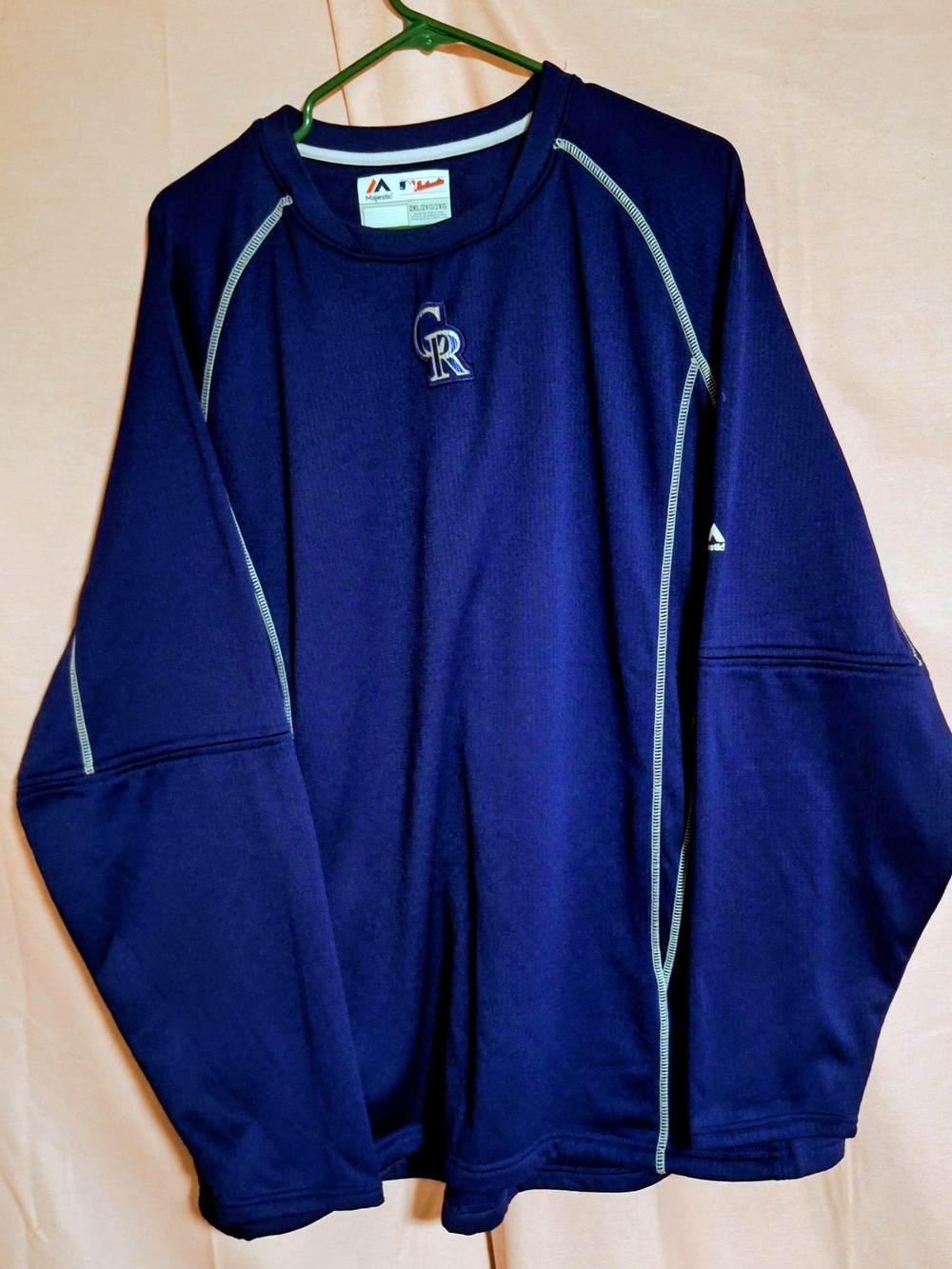 Majestic Baseball Jersey Purple Size 2XL